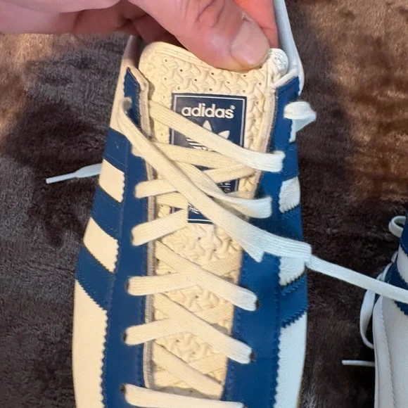 Adidas Men’s size 9.5 Spezial 3 Stripe shoes Leather Blue/White New WO Tags! - Picture 6 of 10